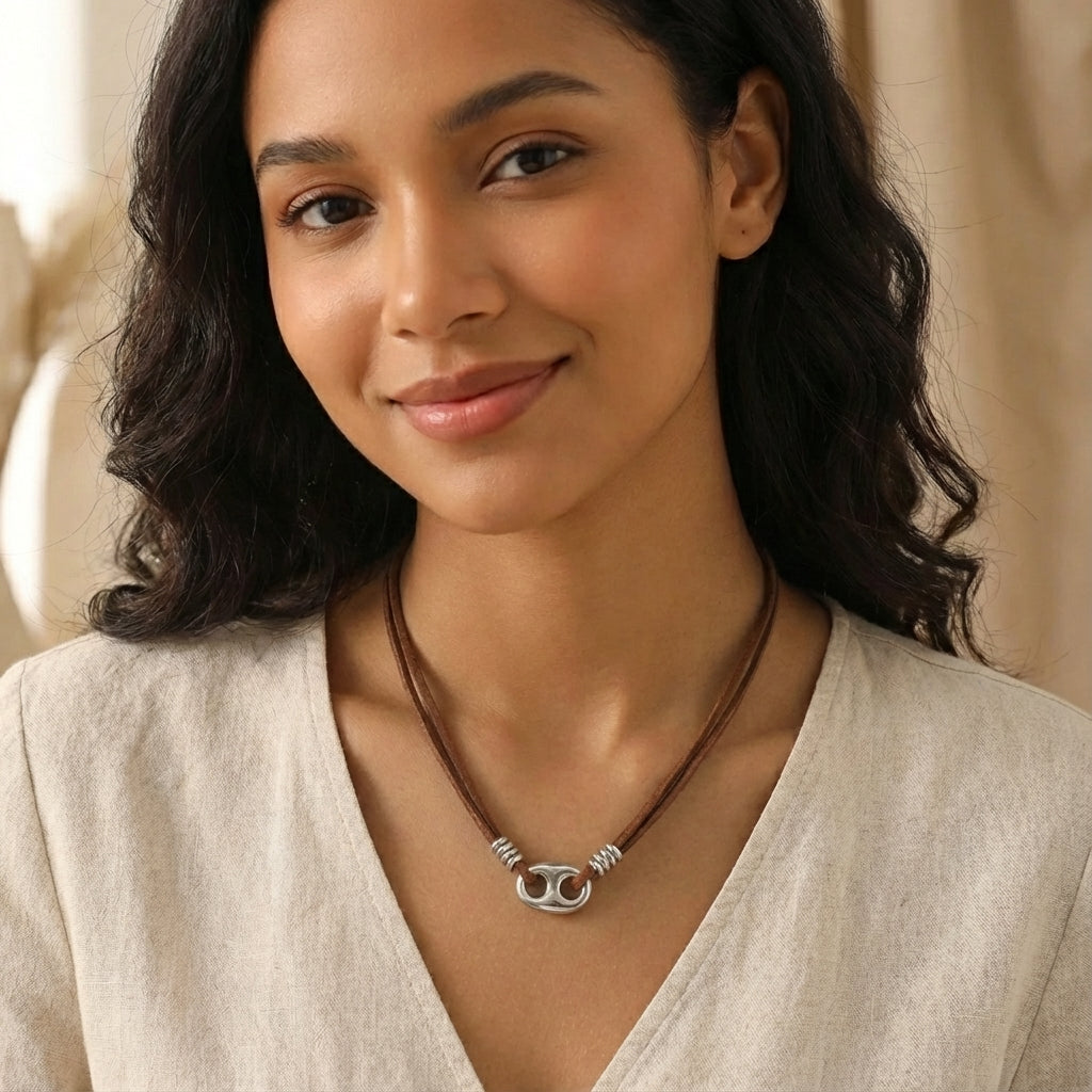 Steel Pig Nose Stainless Steel Plated 18k Clasp Necklaces 