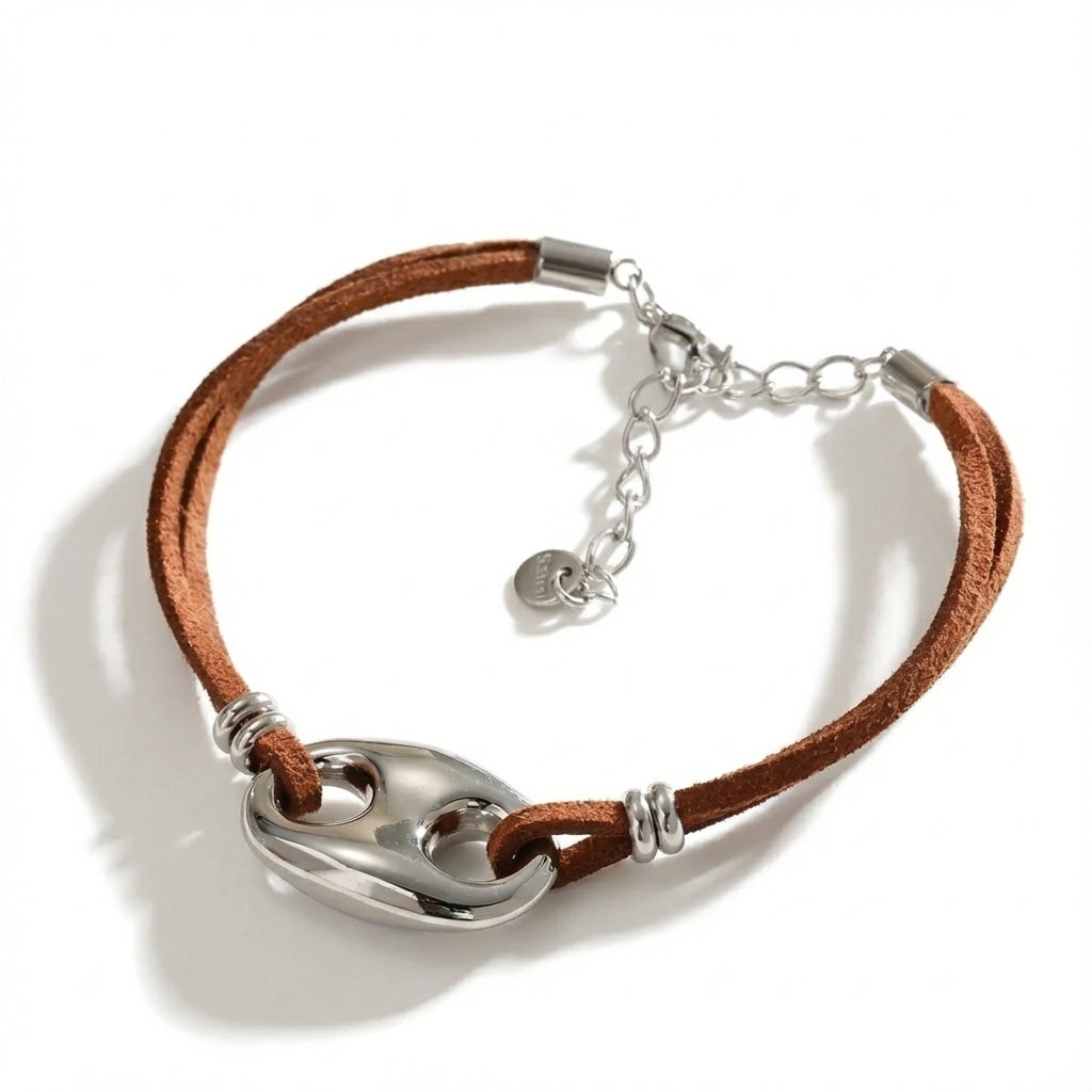 Steel Pig Nose Stainless Steel 18k Real Gold Clasp Bracelet