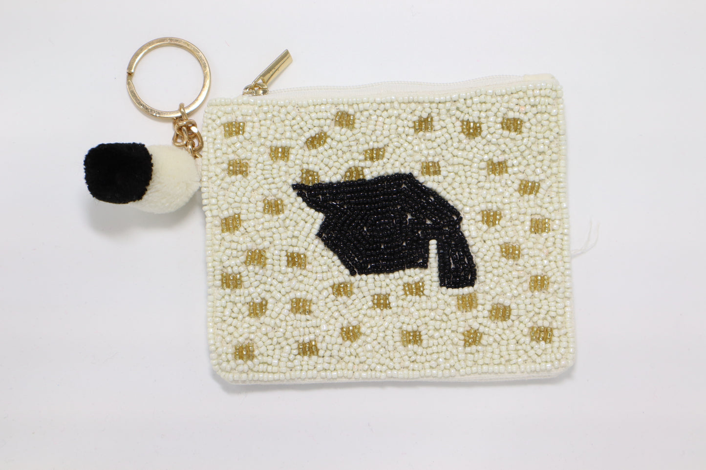 GRAD KEYCHAIN BEADED COIN PURSE