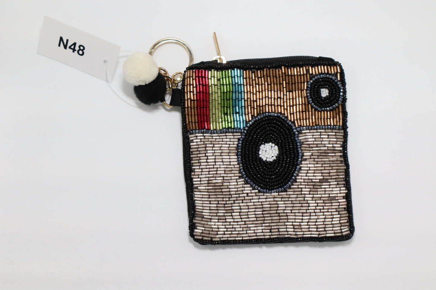 INSTAGRAM KEYCHAIN BEADED COIN PURSE