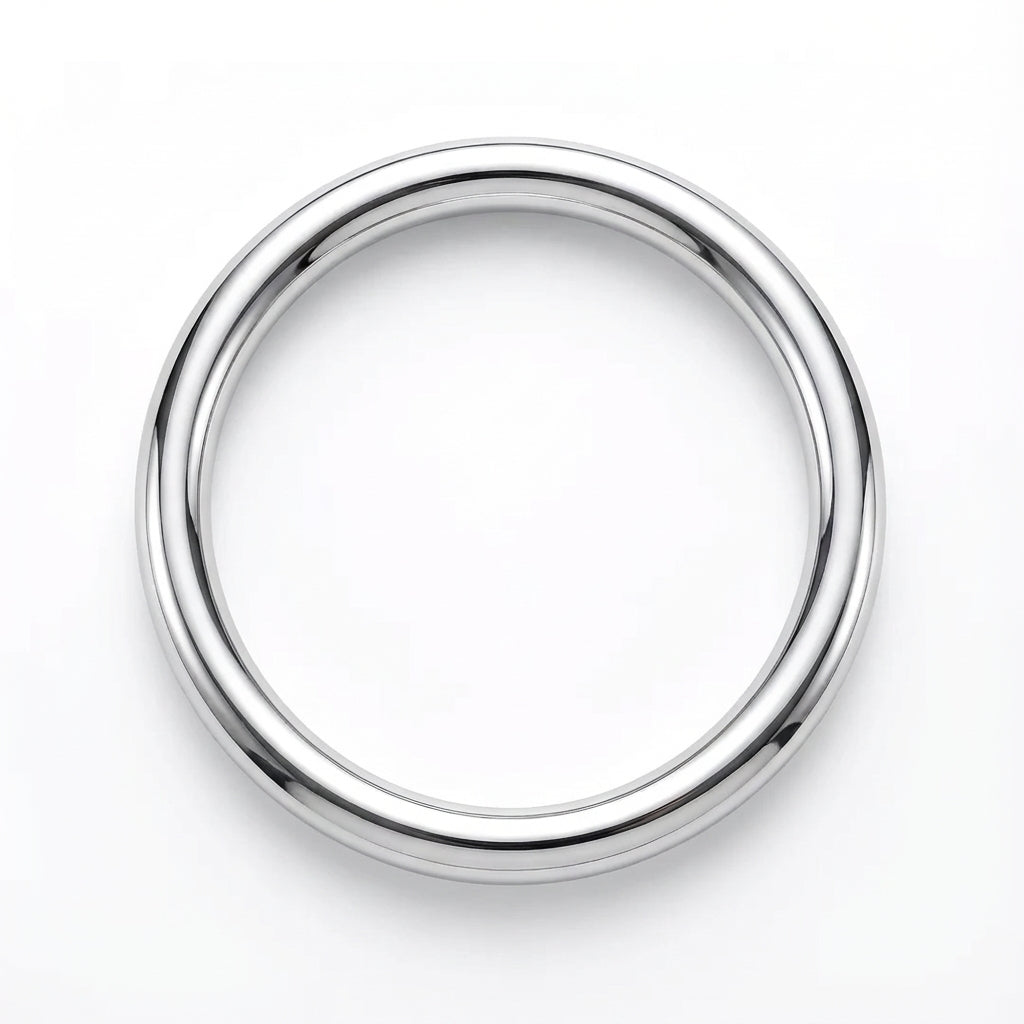 STEEL COLOR SIMPLE STYLE STAINLESS STEEL PLATING 14K GOLD PLATED BANGLE