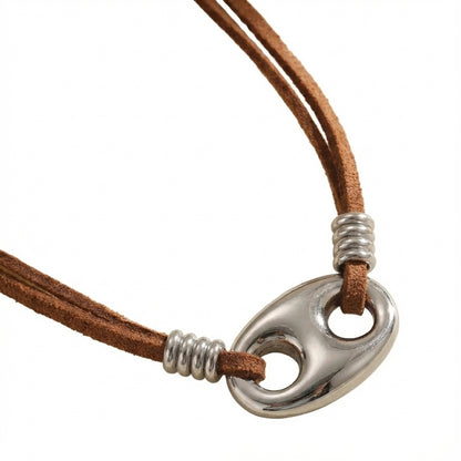 Steel&nbsp; Pig Nose Stainless Steel&nbsp; Plated 18k Clasp Necklaces&nbsp;