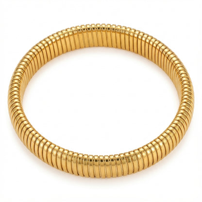 10mm Gold Solid Color Stainless Steel 18K Bracelets