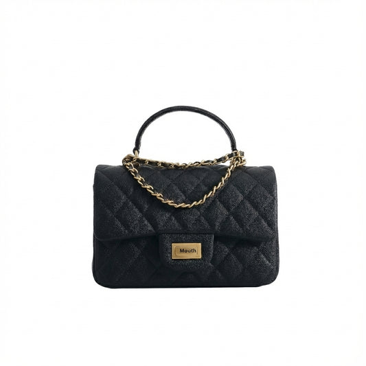 Black Bali Gold Genuine Leather Bag