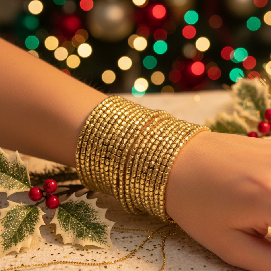 CASUAL RETRO CLASSIC STYLE SOLID COLOR CCB BEADED CHAIN BEADED BRACELETS J-19445B