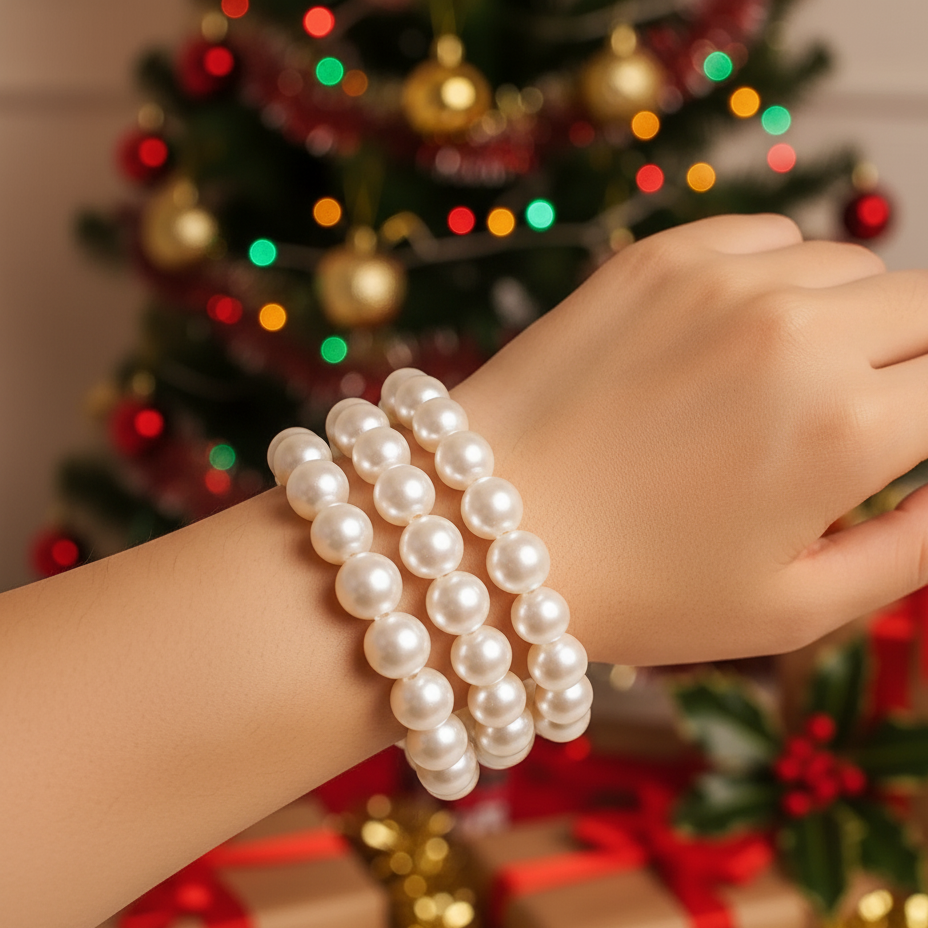 CASUAL MODERN STYLE CLASSIC STYLE ROUND WHITE COLOR PLASTIC BRACELETS J-11076B