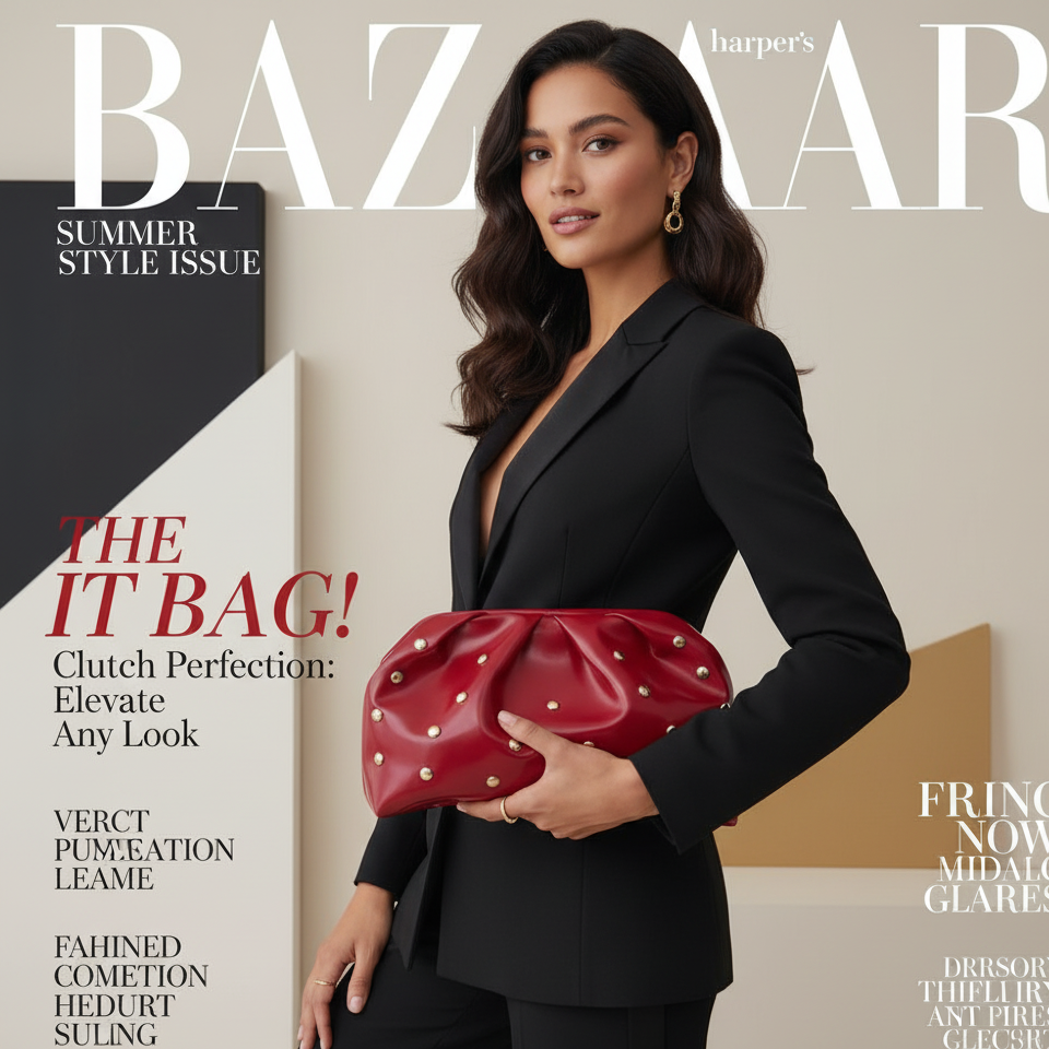 WINE RED PU LEATHER TRENDY WOMEN'S CROSSBODY BAG RIVET DUMPLING SHAPE SHOULDER BAG&nbsp;