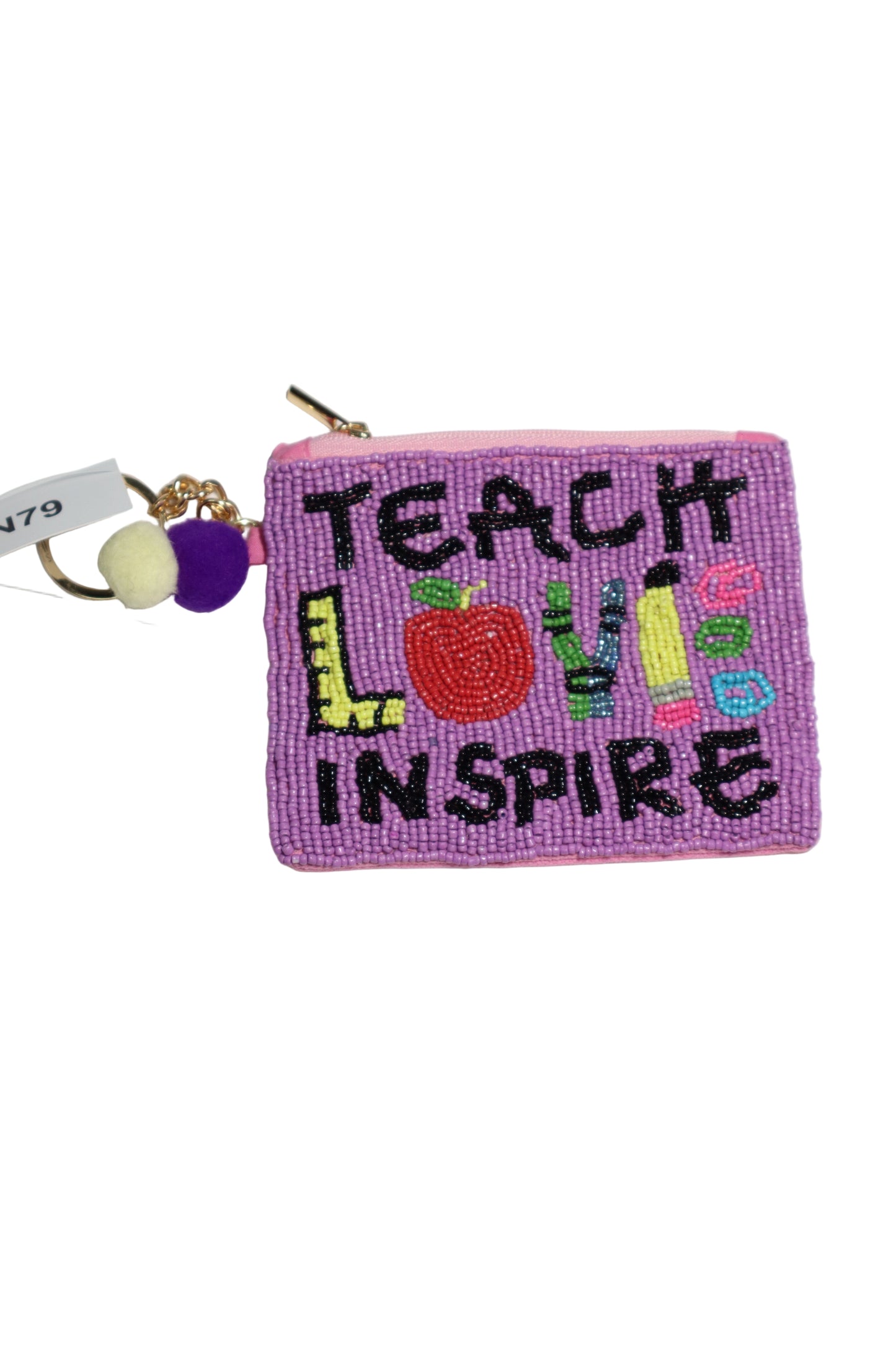 TEACHER INSPIRE KEYCHAIN COIN PURSE N-79
