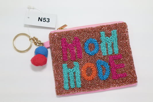 KEYCHAIN MOM MODE  BEADED PURSE