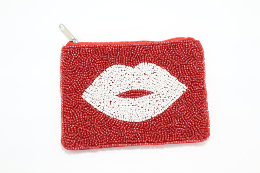 LIP BEADED COIN PURSE