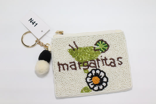 MARGARITA’S KEYCHAIN BEADED COIN PURSE