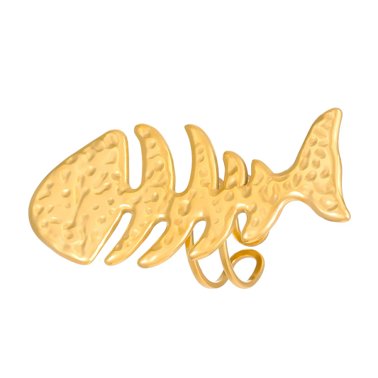 FISH STAINLESS STEEL OPEN RINGS J-57727R