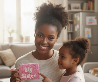 BIG SISTER KEYCHAIN BEADED COIN PURSE