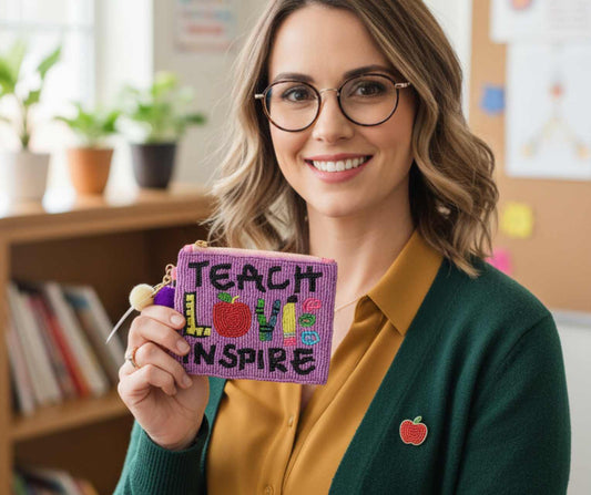 TEACHER INSPIRE KEYCHAIN COIN PURSE N-79